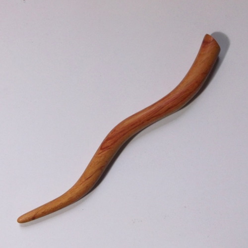 Brazillian Tulipwood hairstick handmade by Natural Craft supplied by Longhaired Jewels